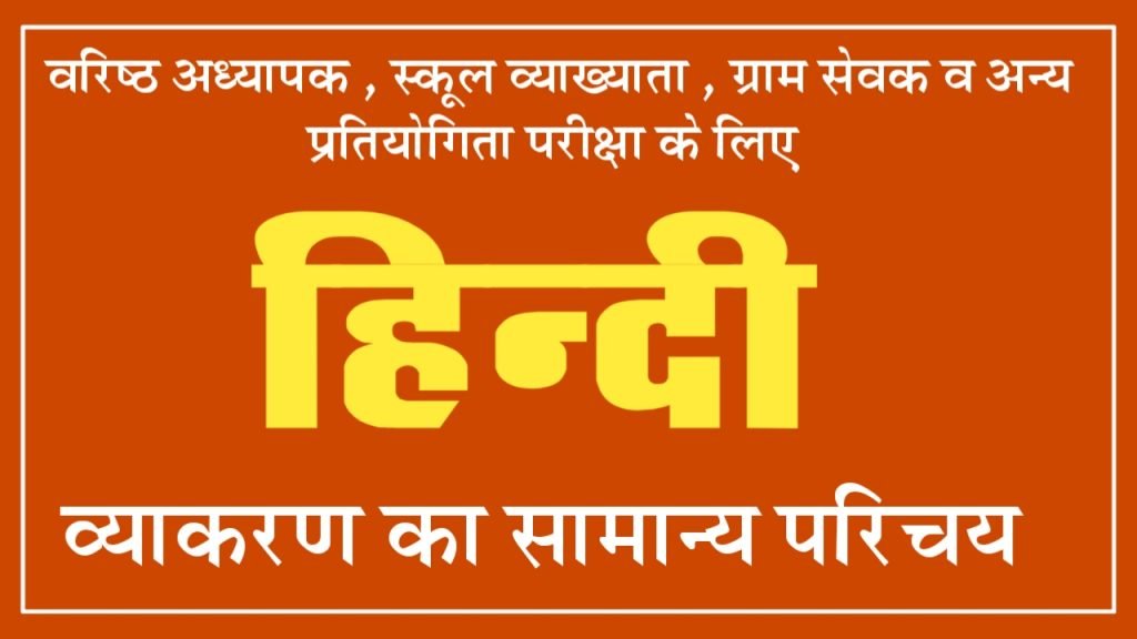 Hindi Grammar Multiple Question for Gram sevak